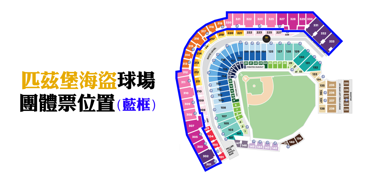 海盜球場座位圖